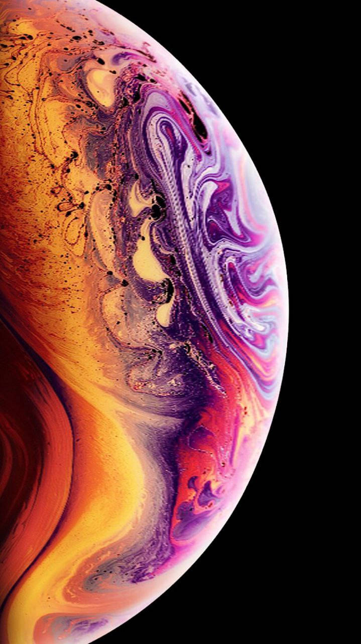 Caption: Original Iphone 7 Displaying Stunning Marble Planet Sphere Wallpaper Wallpaper
