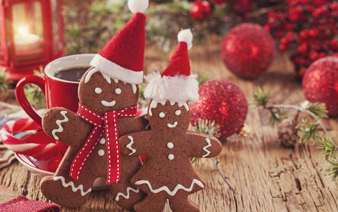 Christmas Cookies And Coffee Wallpaper