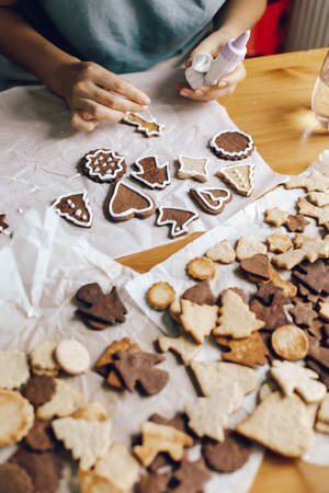 Christmas Cookies In The Making Wallpaper