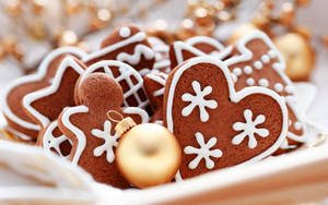 Christmas Cookies White Icing Wallpaper