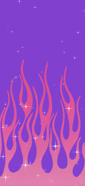 Flame Purple Art Wallpaper