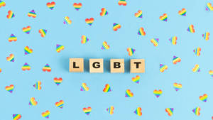 Heart With Lgbt Word Wallpaper