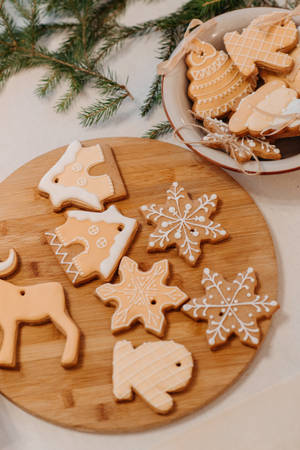 Winter Christmas Cookies Wallpaper